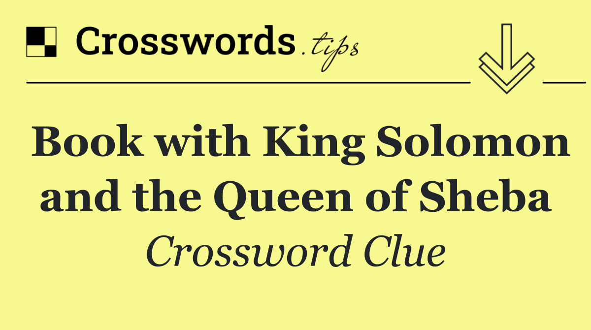 Book with King Solomon and the Queen of Sheba