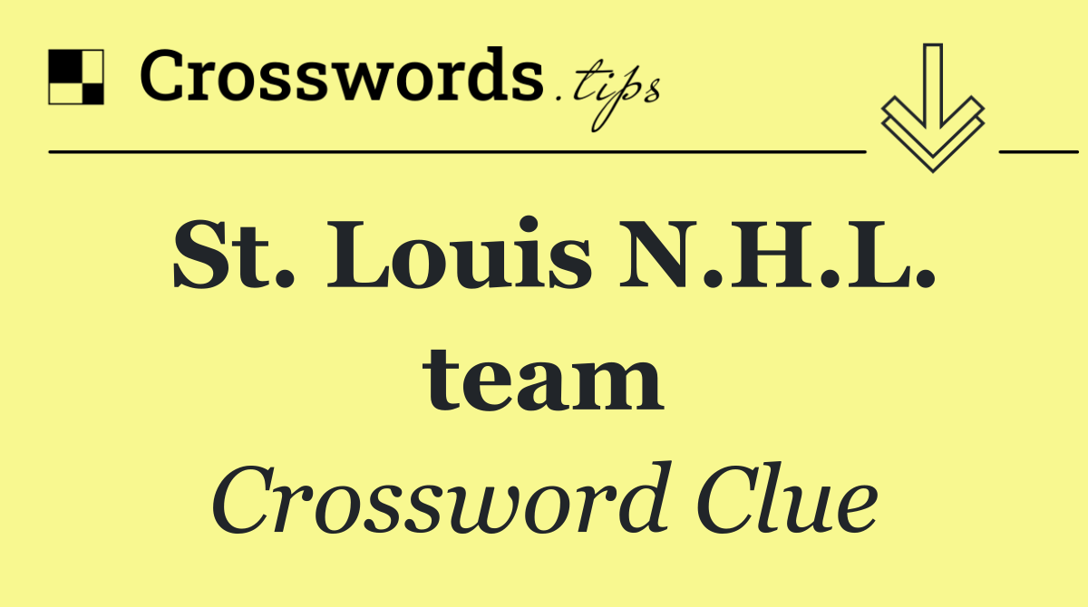 St. Louis N.H.L. team