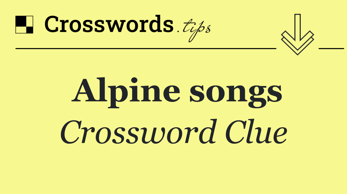 Alpine songs