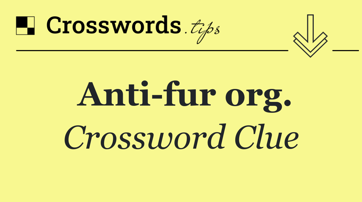 Anti fur org.