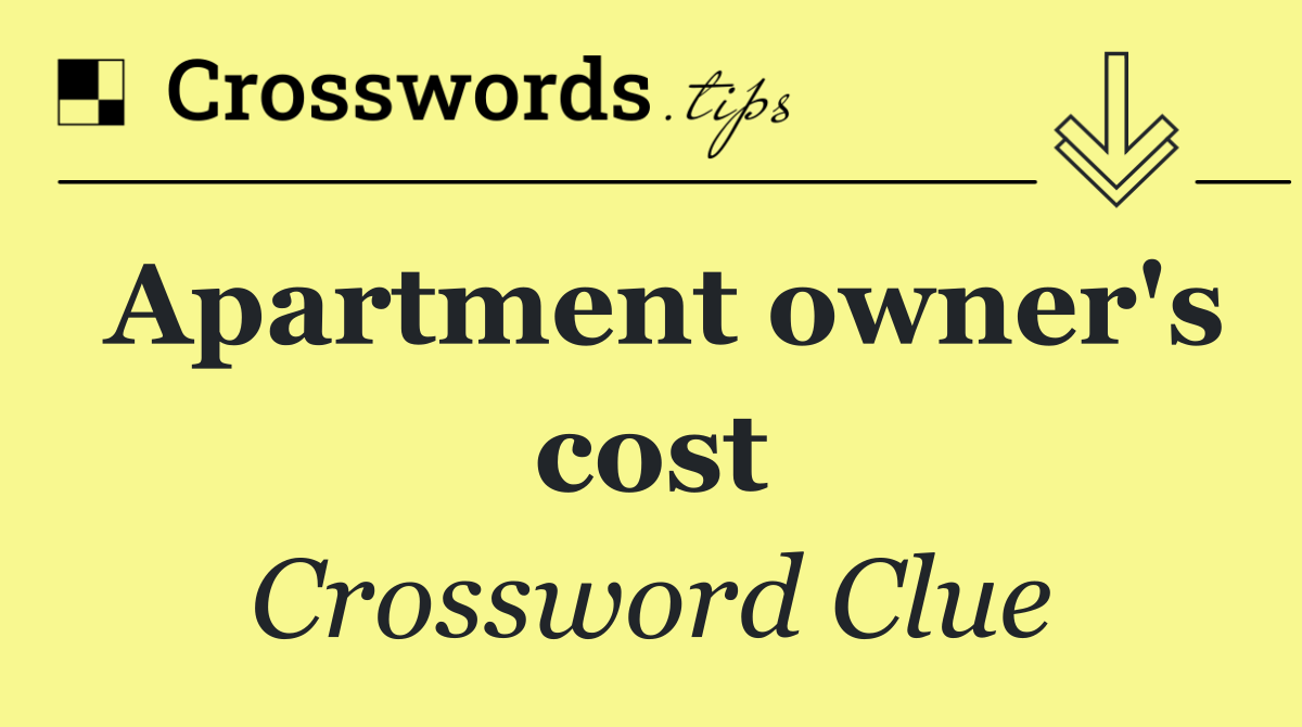 Apartment owner's cost