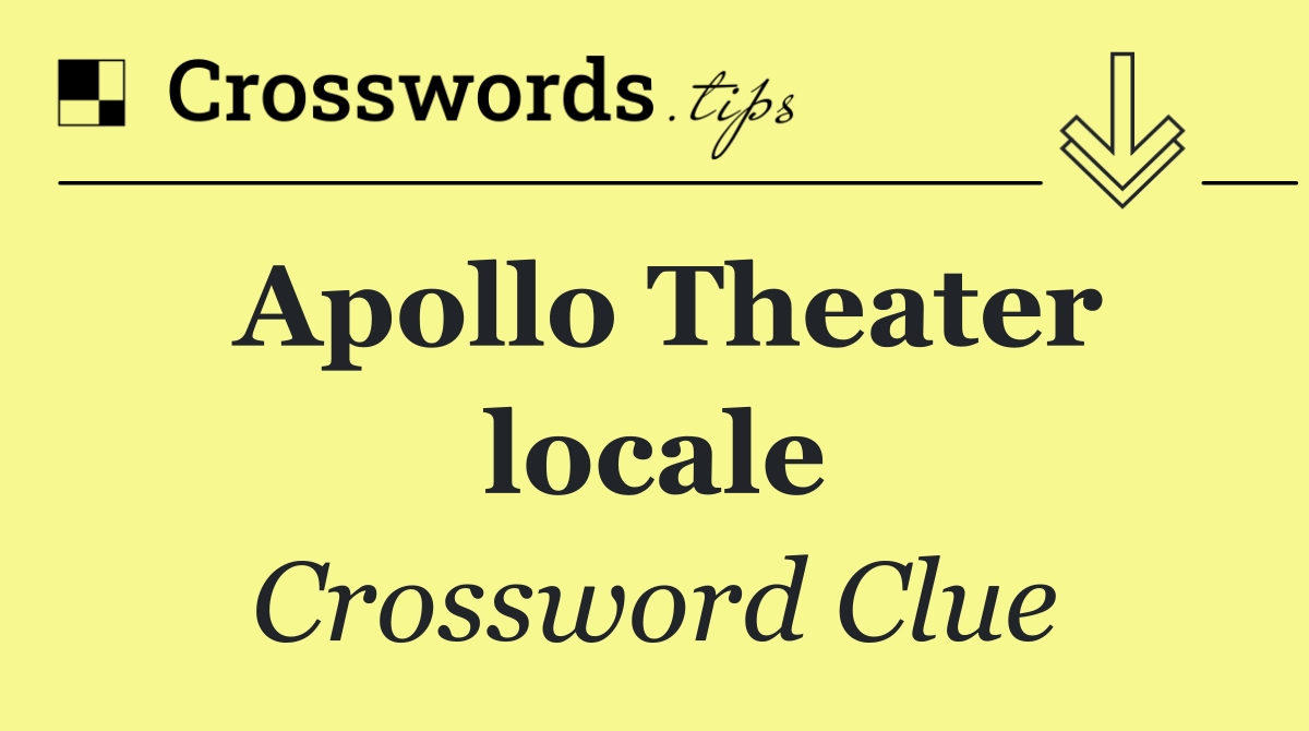 Apollo Theater locale