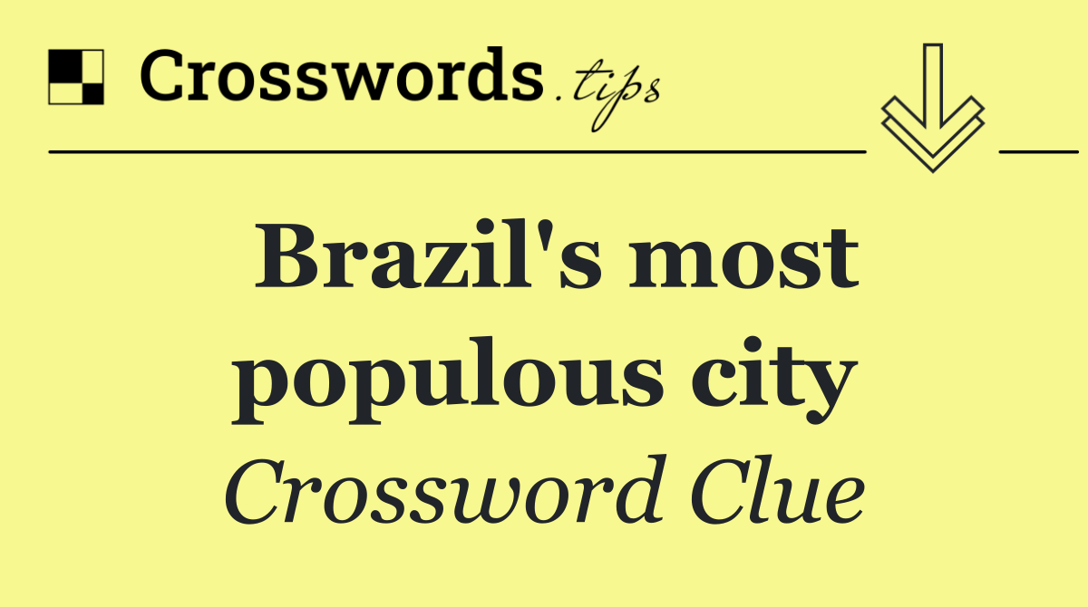 Brazil's most populous city