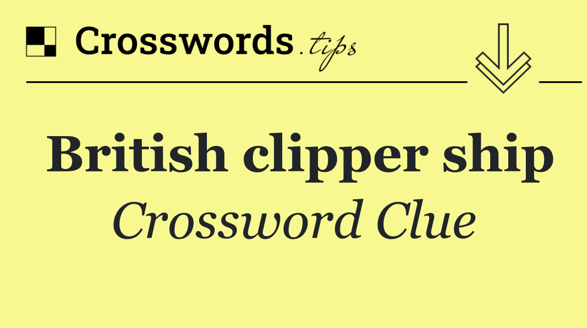 British clipper ship