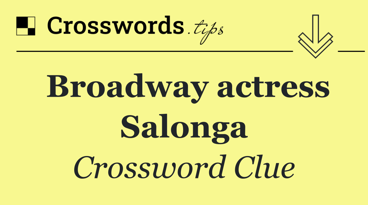 Broadway actress Salonga