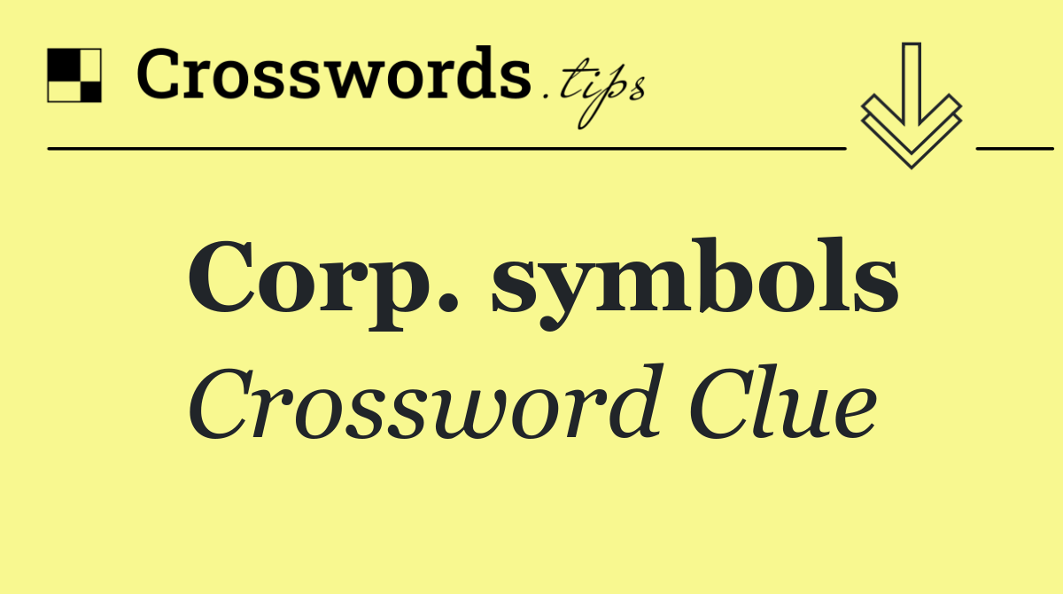 Corp. symbols