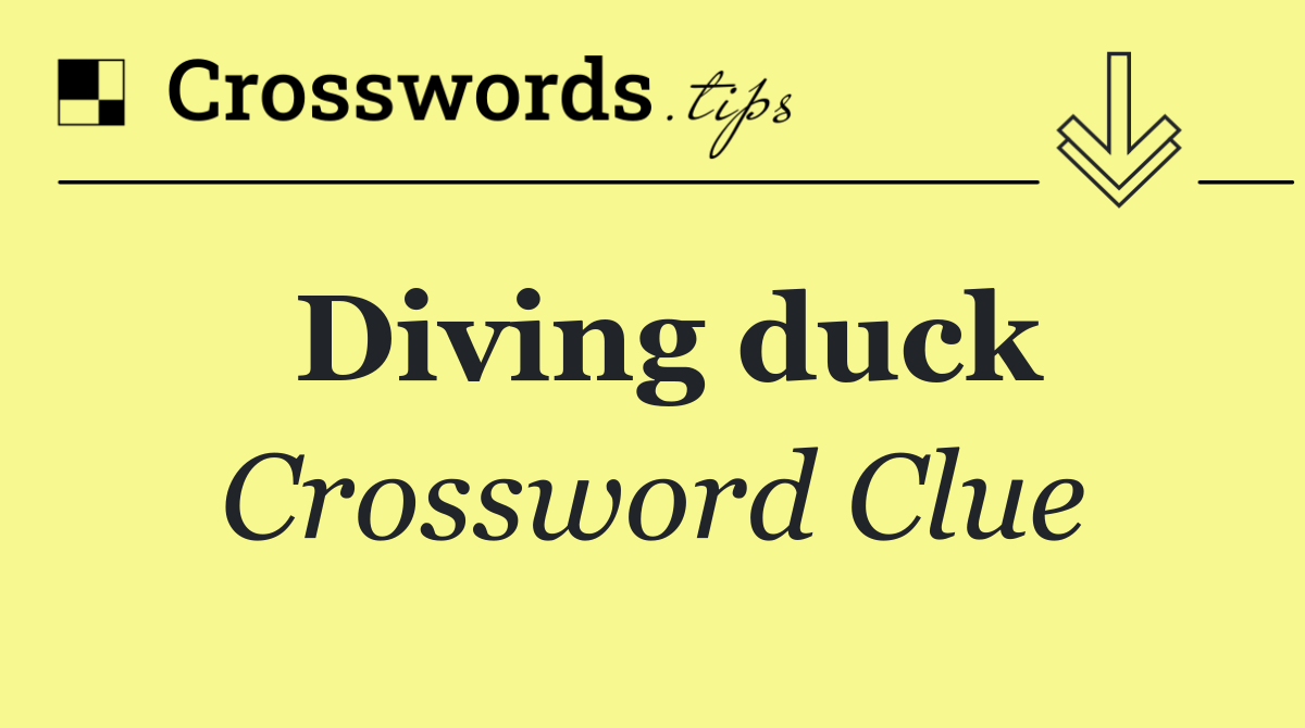 Diving duck
