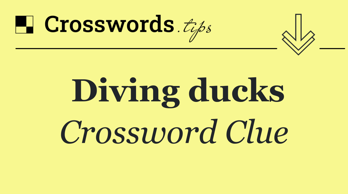 Diving ducks