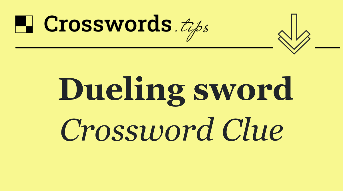 Dueling sword