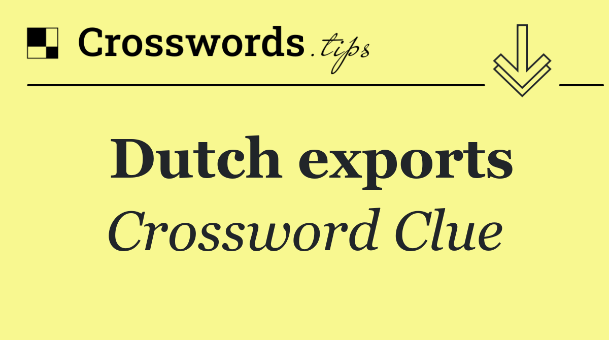 Dutch exports