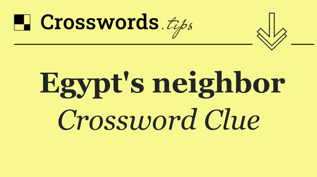 Egypt's neighbor