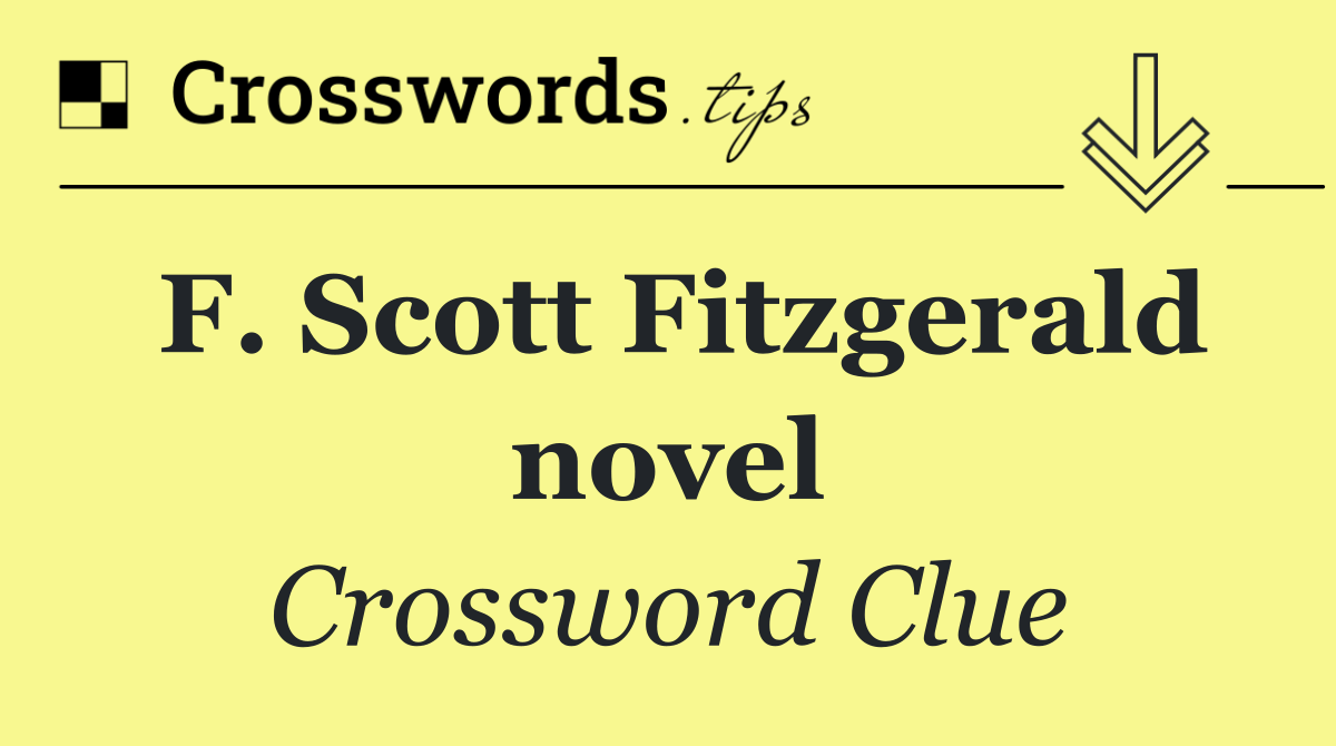 F. Scott Fitzgerald novel