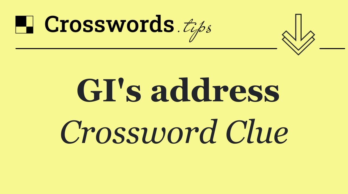 GI's address