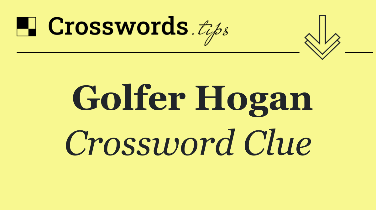 Golfer Hogan