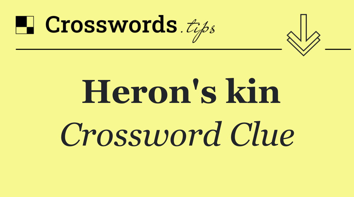 Heron's kin