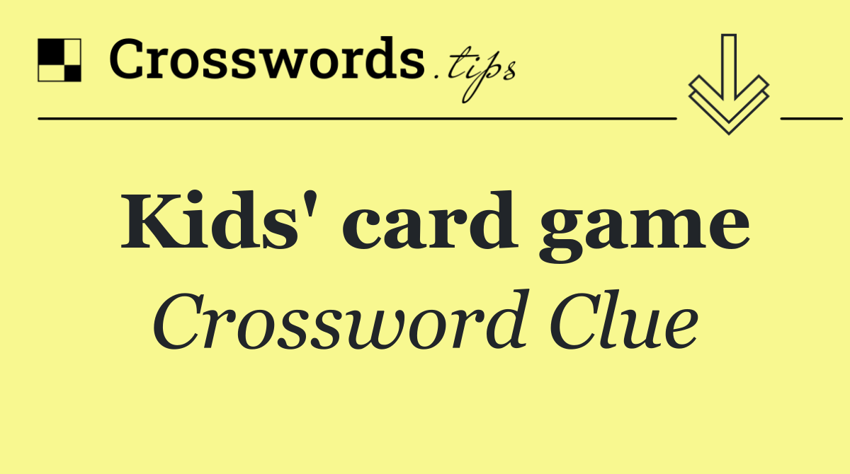 Kids' card game