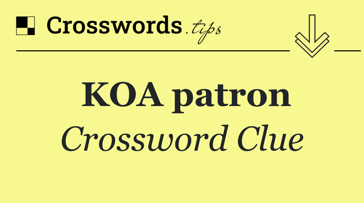 KOA patron