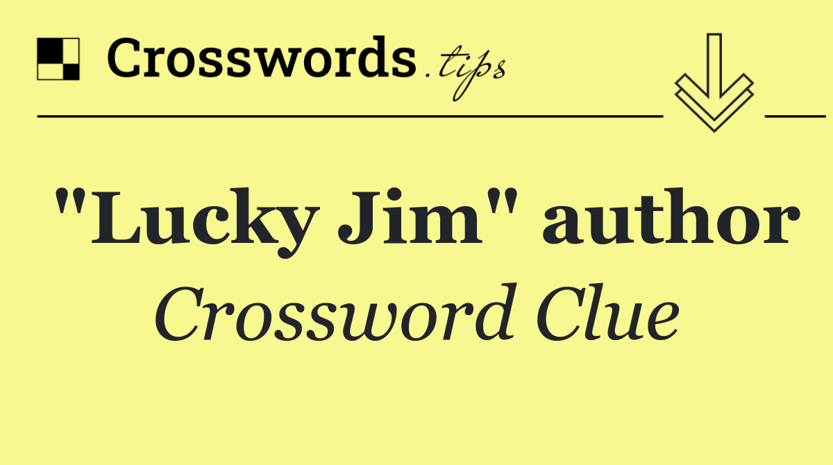 "Lucky Jim" author