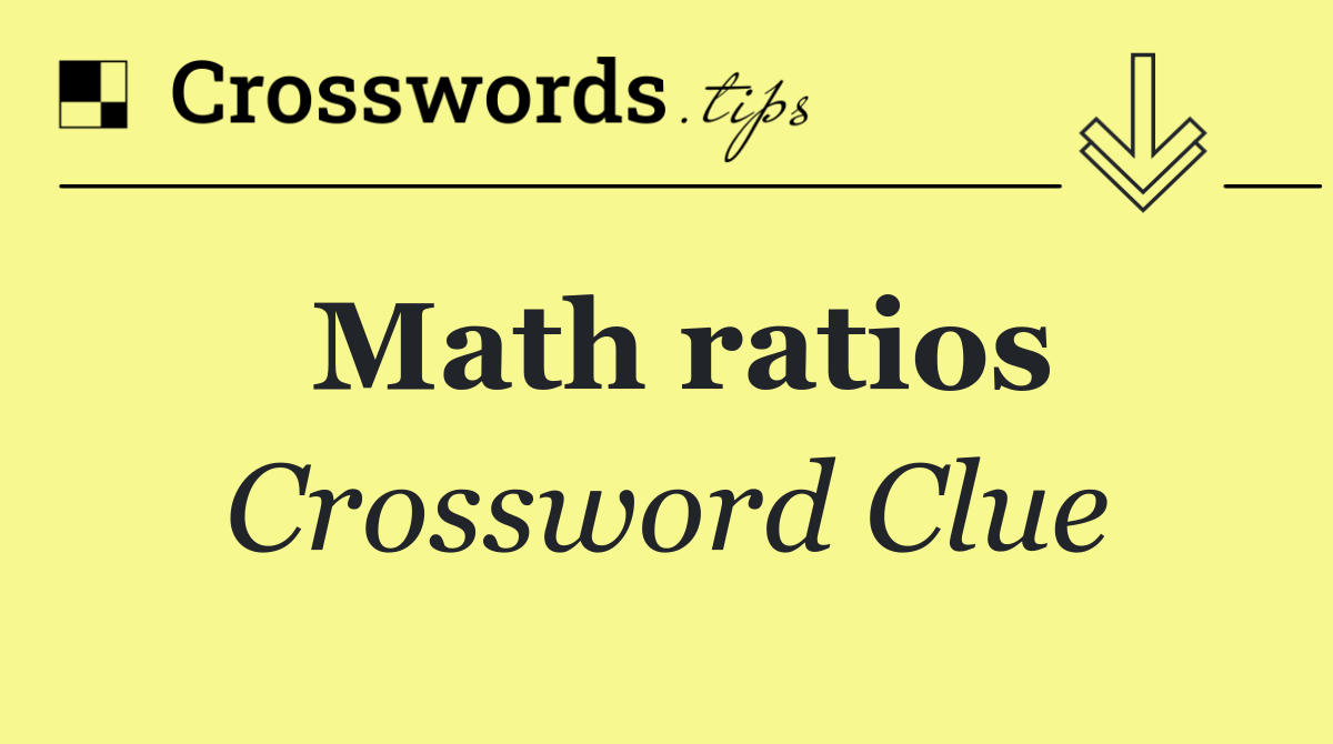 Math ratios