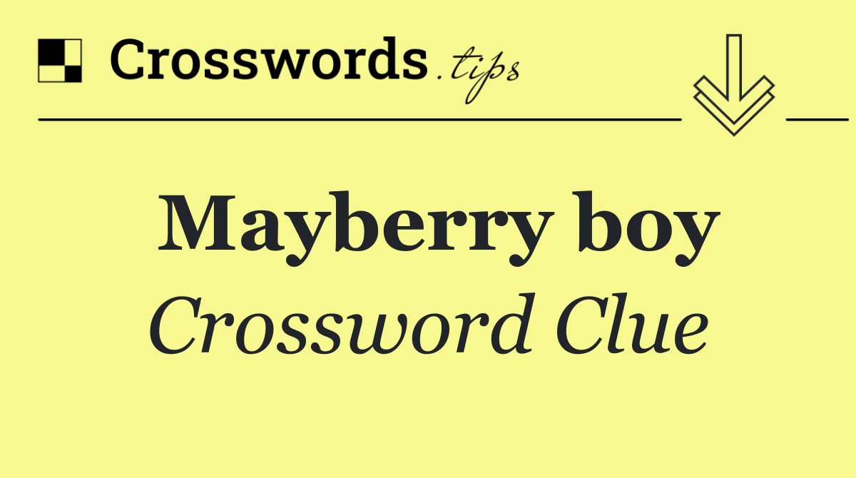 Mayberry boy