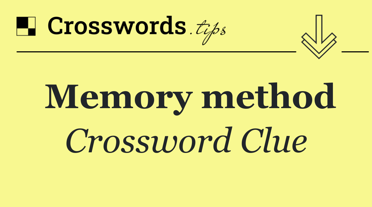 Memory method