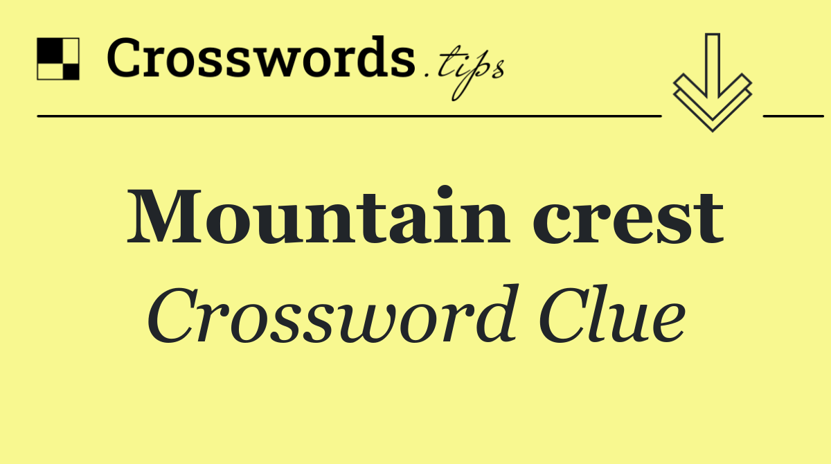 Mountain crest