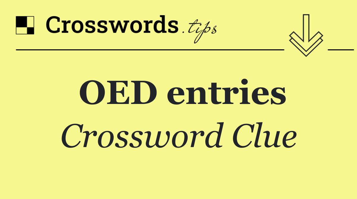 OED entries