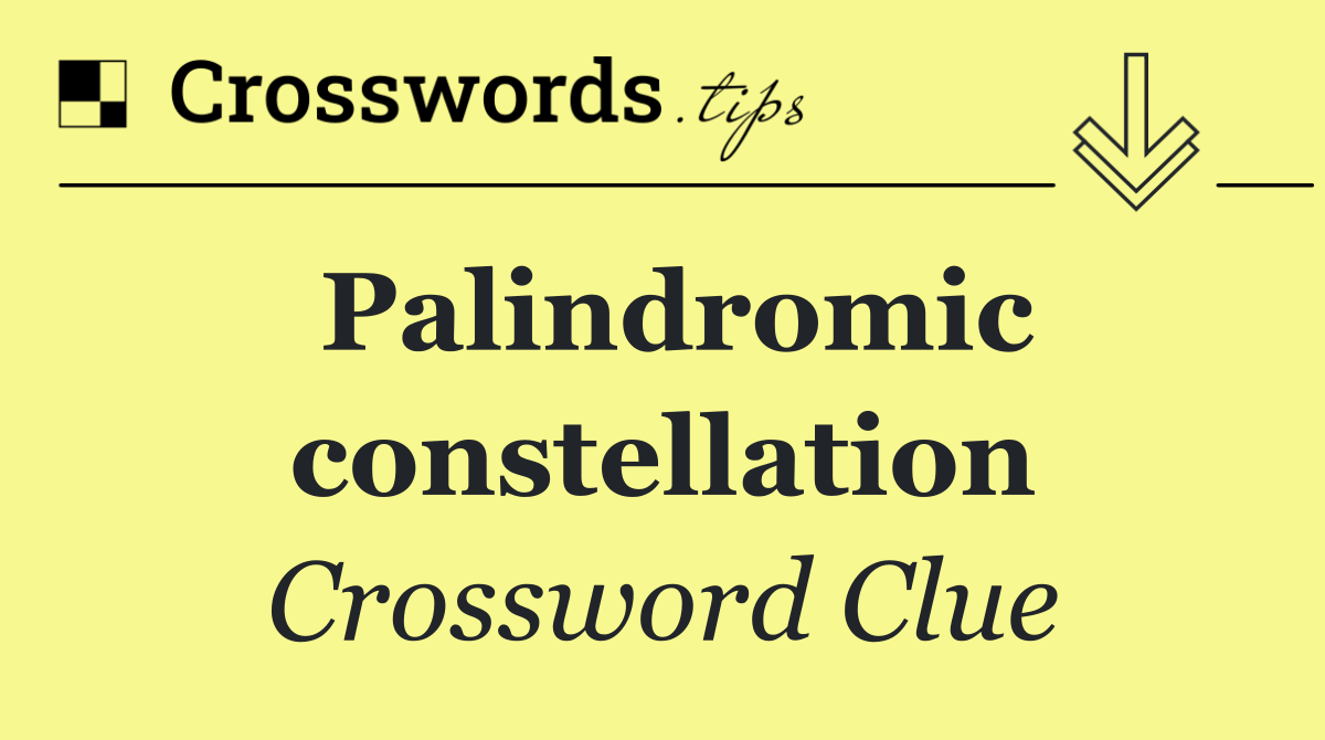 Palindromic constellation