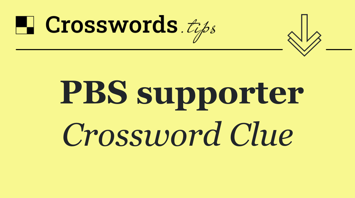 PBS supporter