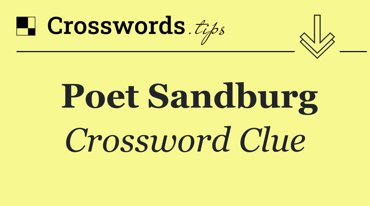 Poet Sandburg