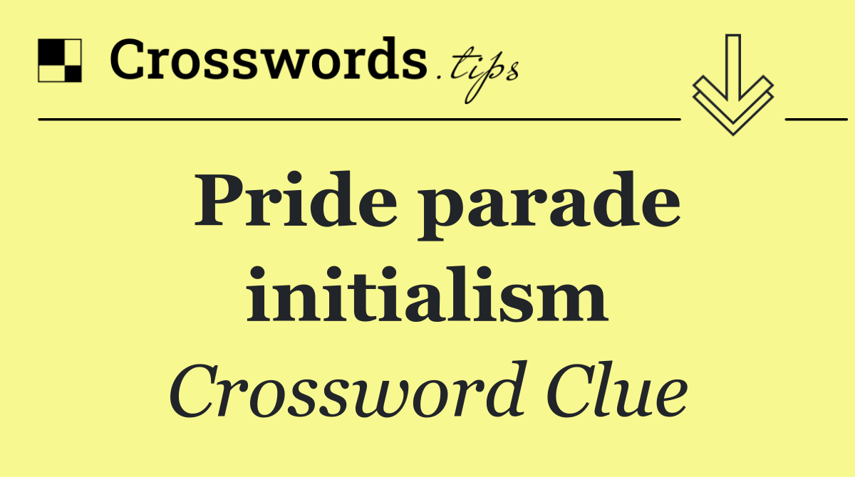 Pride parade initialism