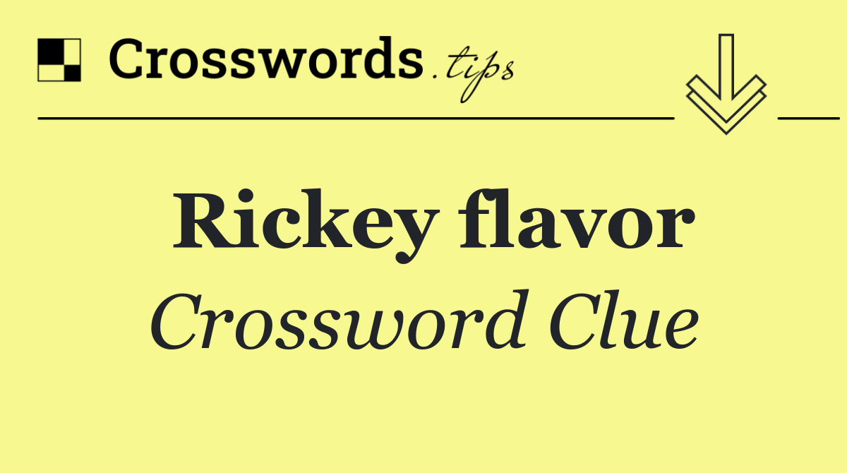 Rickey flavor