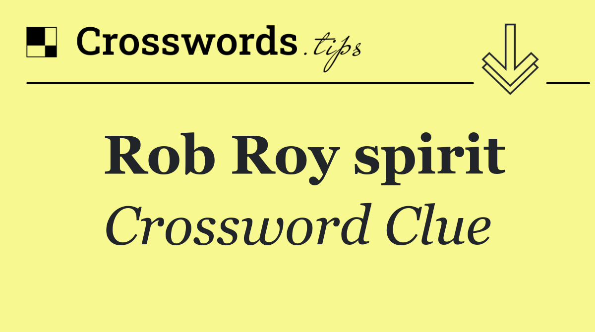 Rob Roy spirit