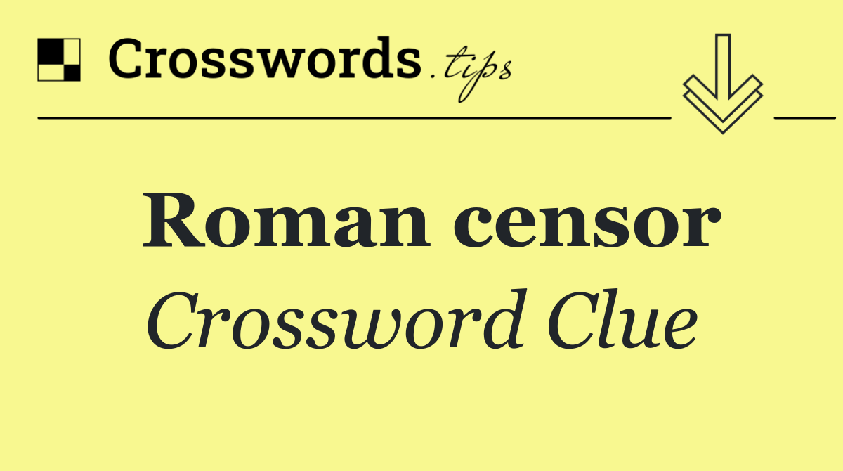 Roman censor