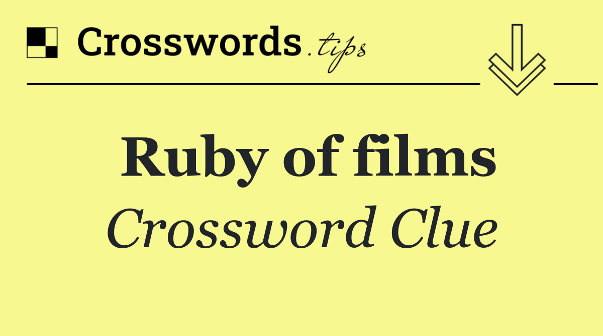 Ruby of films