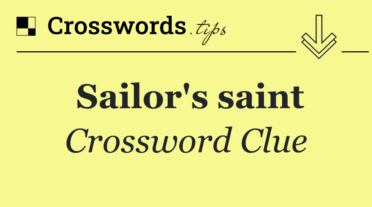 Sailor's saint