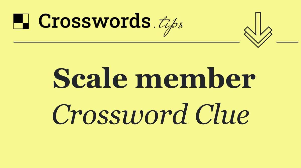 Scale member