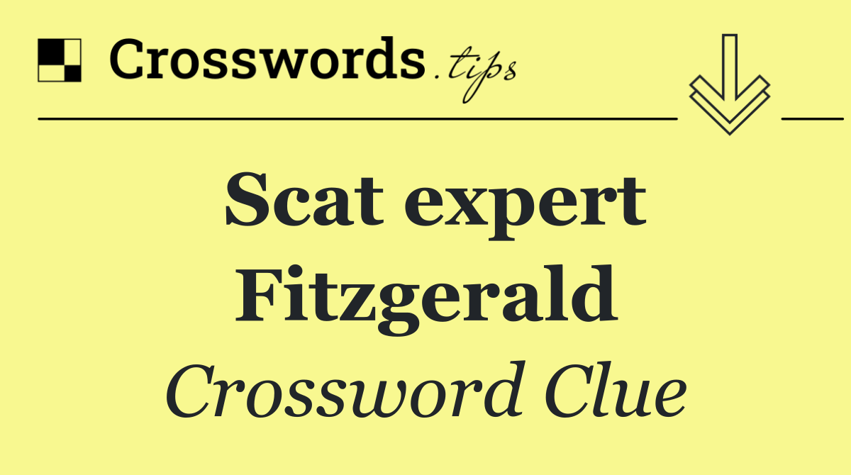 Scat expert Fitzgerald