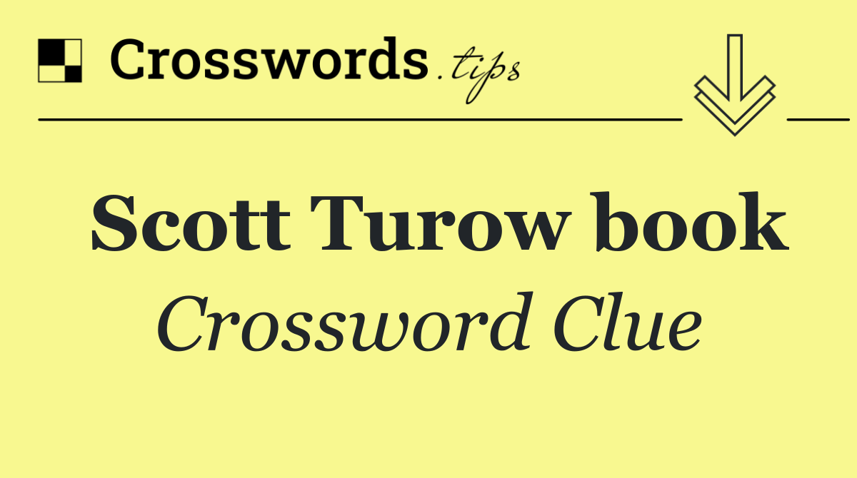 Scott Turow book