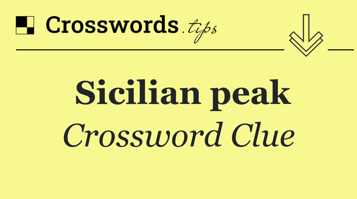 Sicilian peak