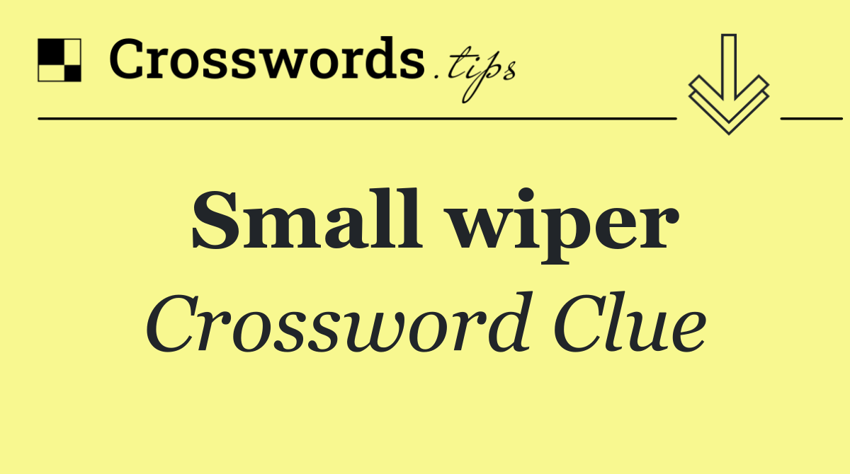 Small wiper