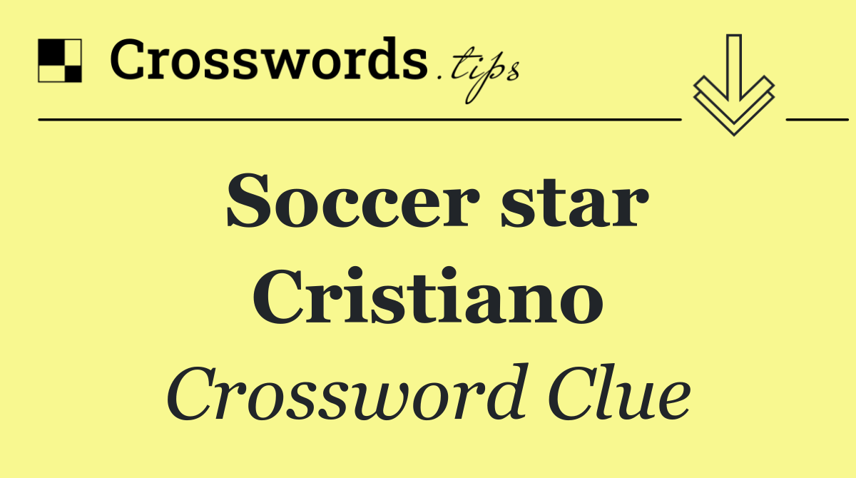 Soccer star Cristiano