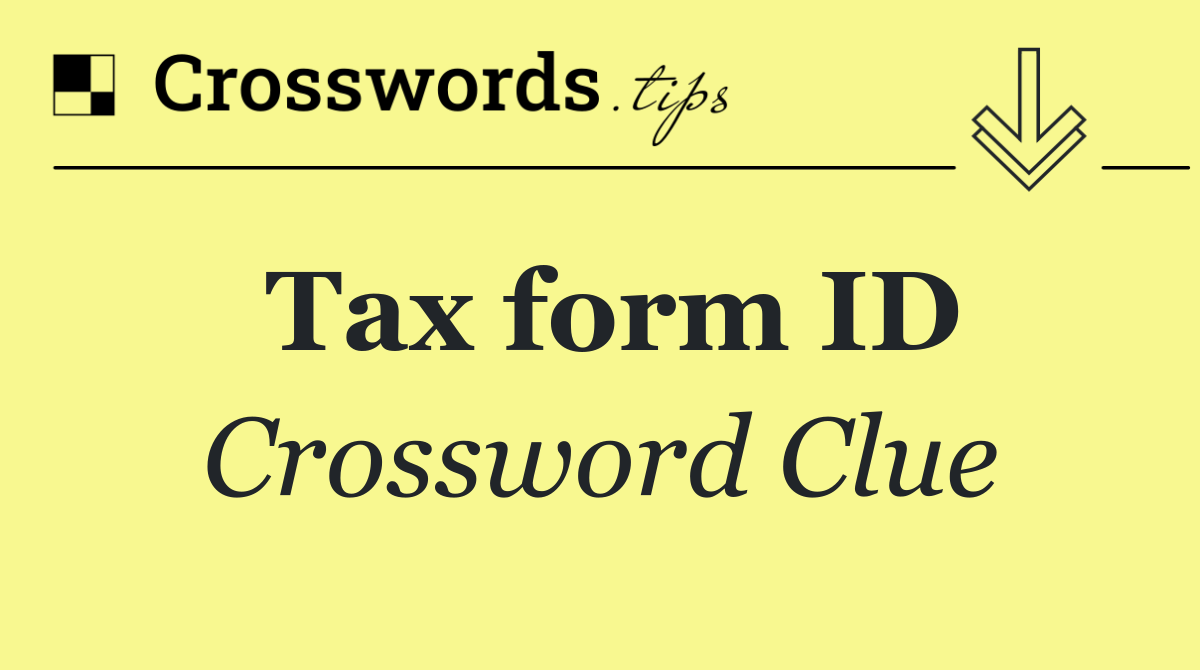 Tax form ID