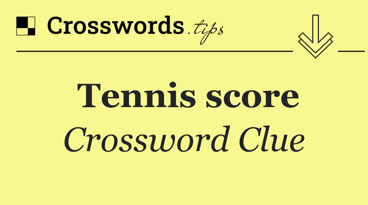 Tennis score