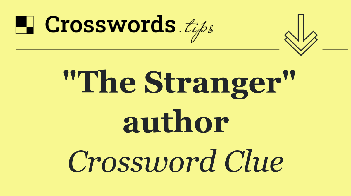 "The Stranger" author