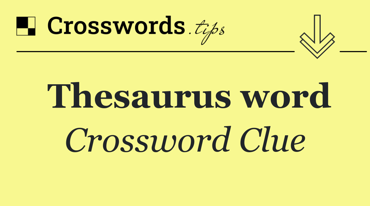 Thesaurus word