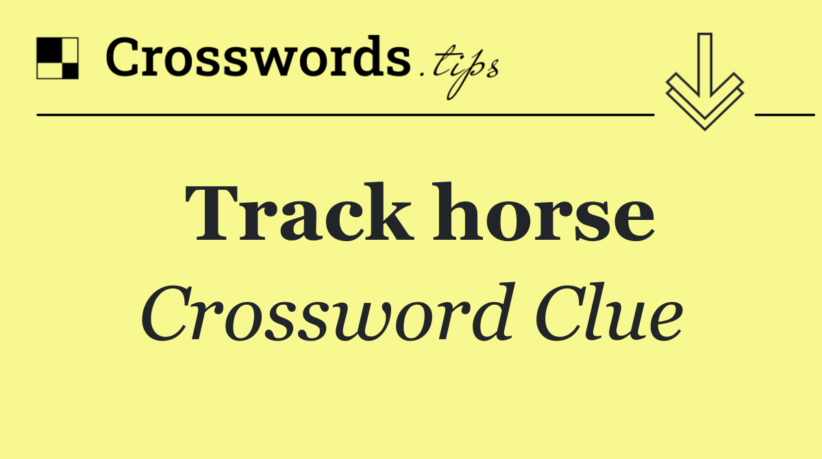 Track horse