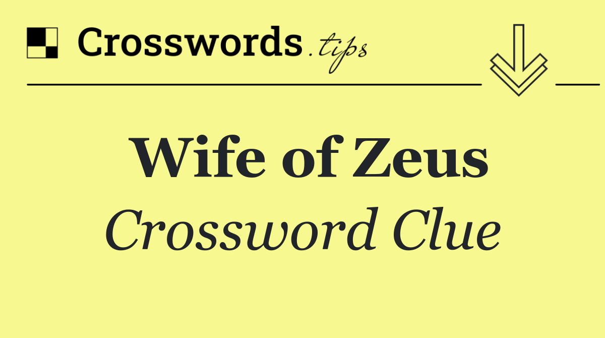 Wife of Zeus