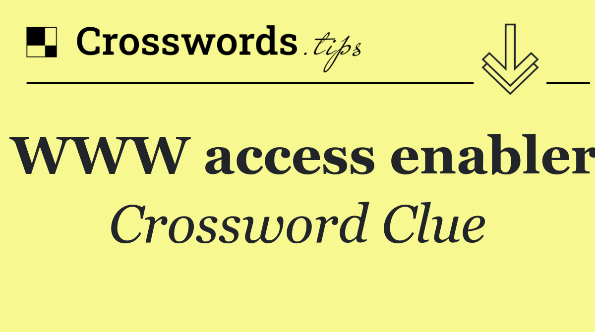 WWW access enabler