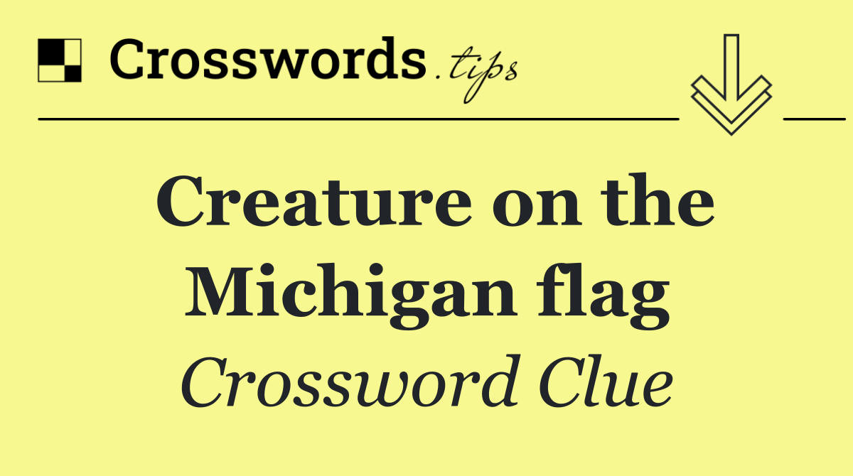 Creature on the Michigan flag